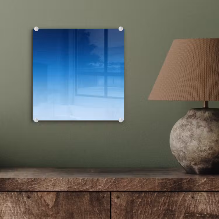 Glasbild - Himmel – Blau – Farbverlauf — 4