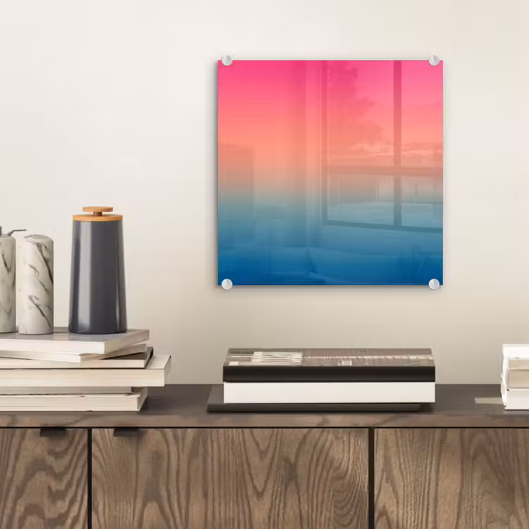 Glasbild - Zusammenfassung – Bunt – Farbverlauf — 2