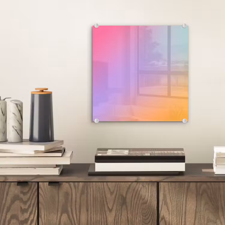 Glasbild - Zusammenfassung – Farbverlauf – Modern — 2