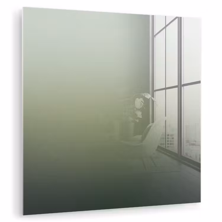 Glasbild - Zusammenfassung – Grün – Verlauf — 1