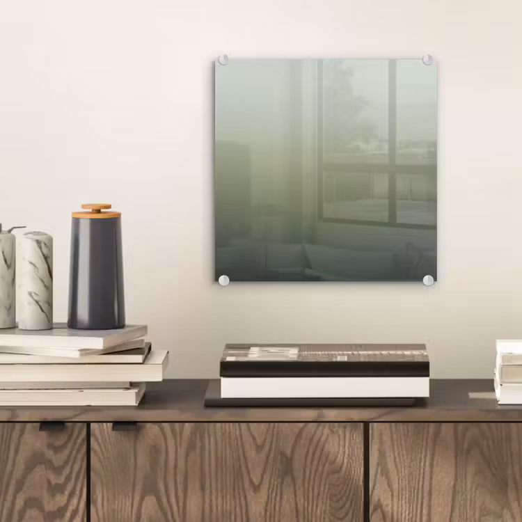 Glasbild - Zusammenfassung – Grün – Verlauf — 2