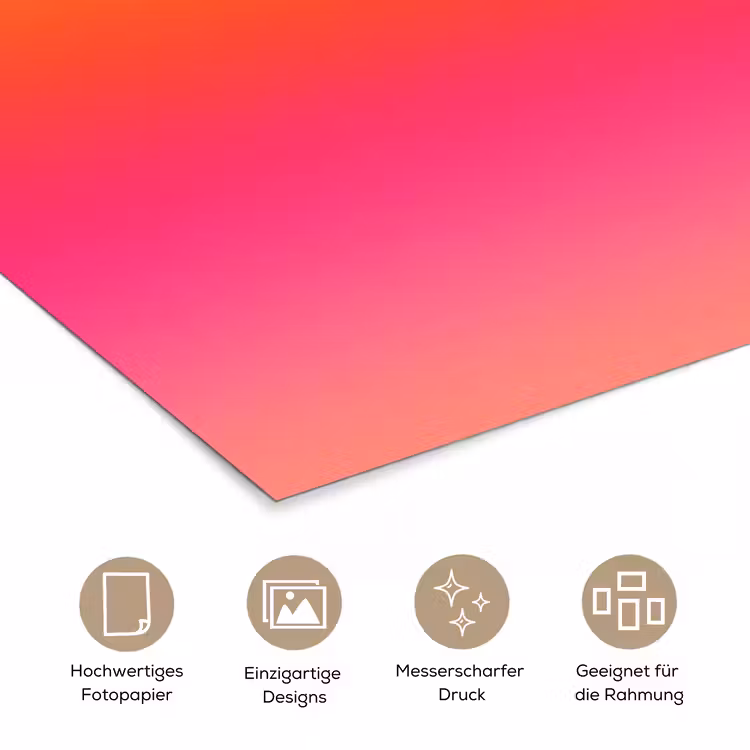 Poster - Farbverlauf – Orange – Rosa — 5