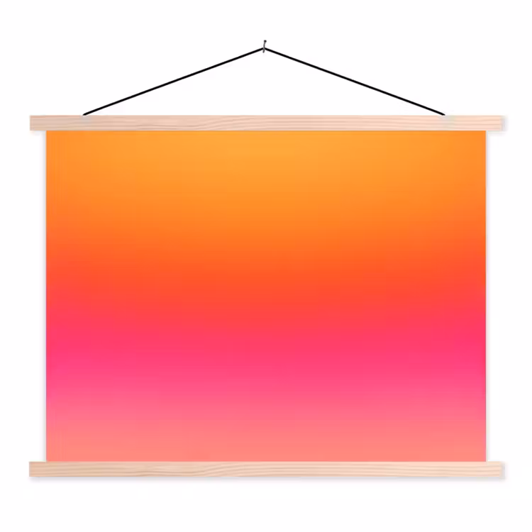 Stoffbild - Farbverlauf – Orange – Rosa — 1