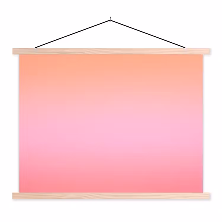Stoffbild - Farbverlauf – Rosa – Orange — 1