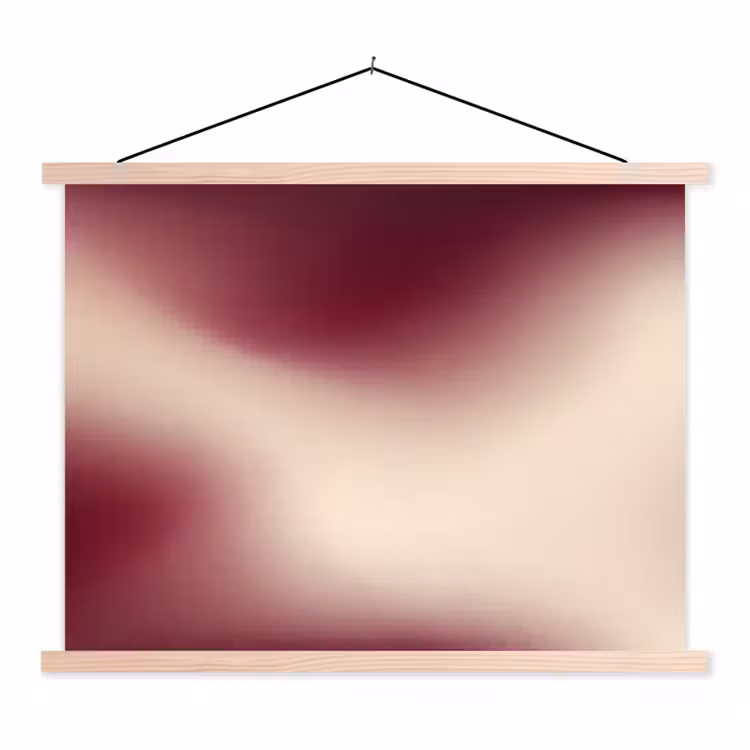 Stoffbild - Farbverlauf – Rot – Beige — 1