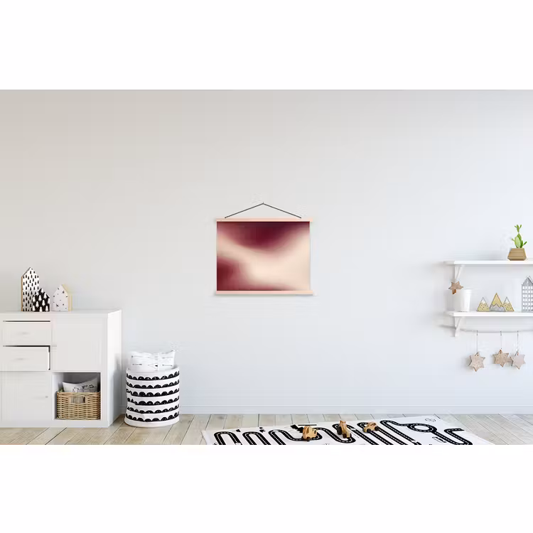 Stoffbild - Farbverlauf – Rot – Beige — 2