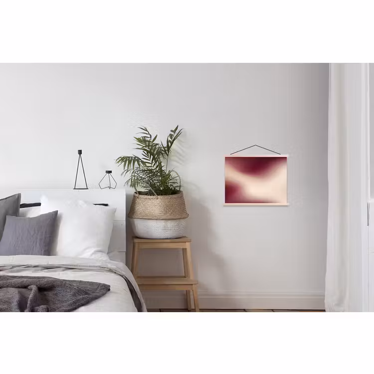 Stoffbild - Farbverlauf – Rot – Beige — 3