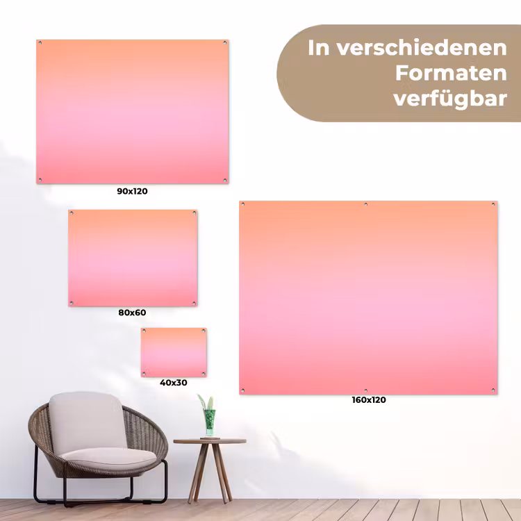 Gartenposter - Farbverlauf – Rosa – Orange — 6