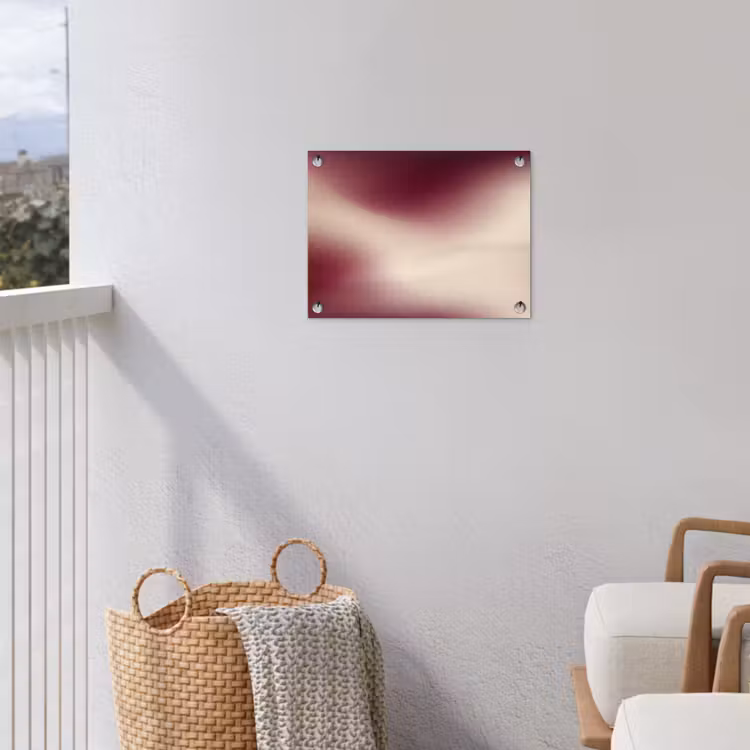 Gartenposter - Farbverlauf – Rot – Beige — 5