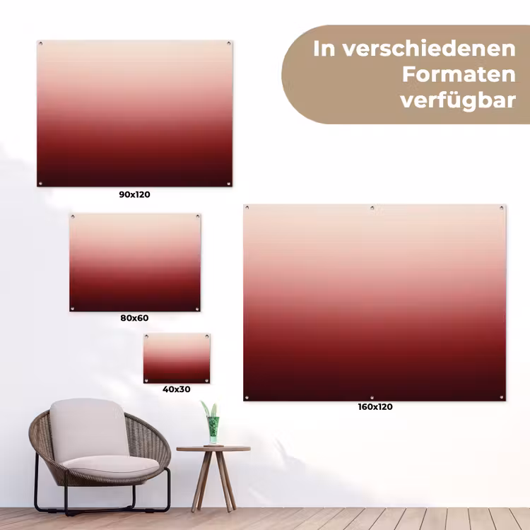 Gartenposter - Farbverlauf – Rot – Rosa — 6