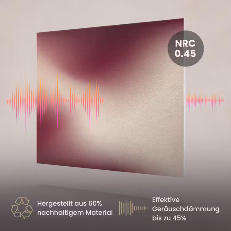 Akustikbild - Farbverlauf – Rot – Beige — 3