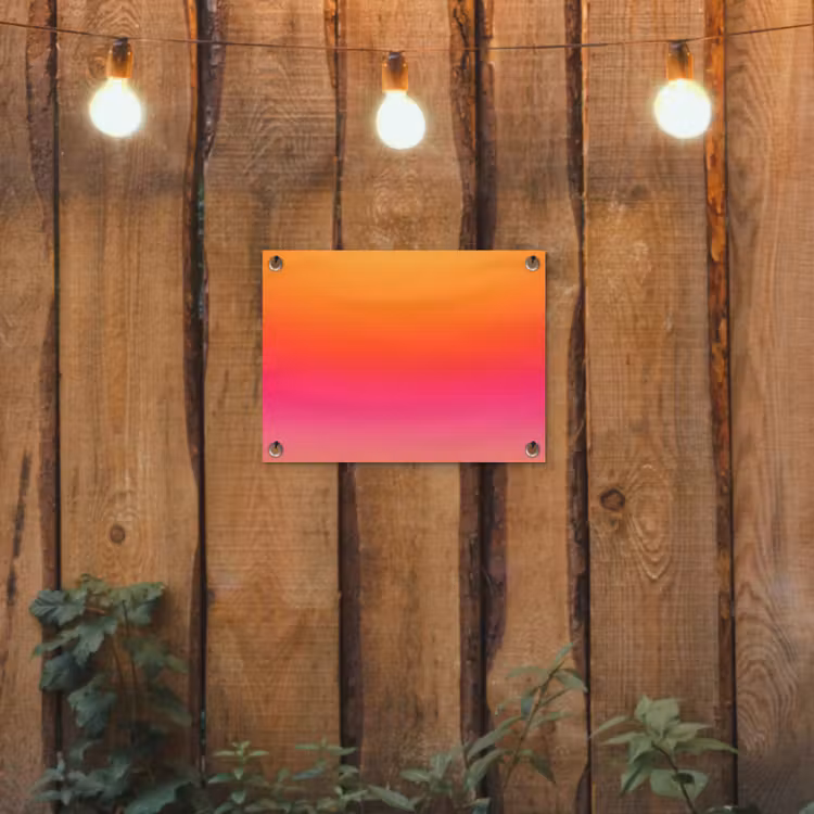 Gartenposter - Farbverlauf – Orange – Rosa — 2