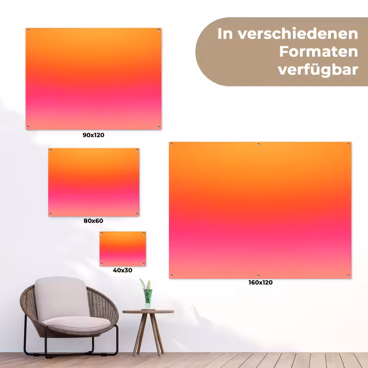 Gartenposter - Farbverlauf – Orange – Rosa — 6