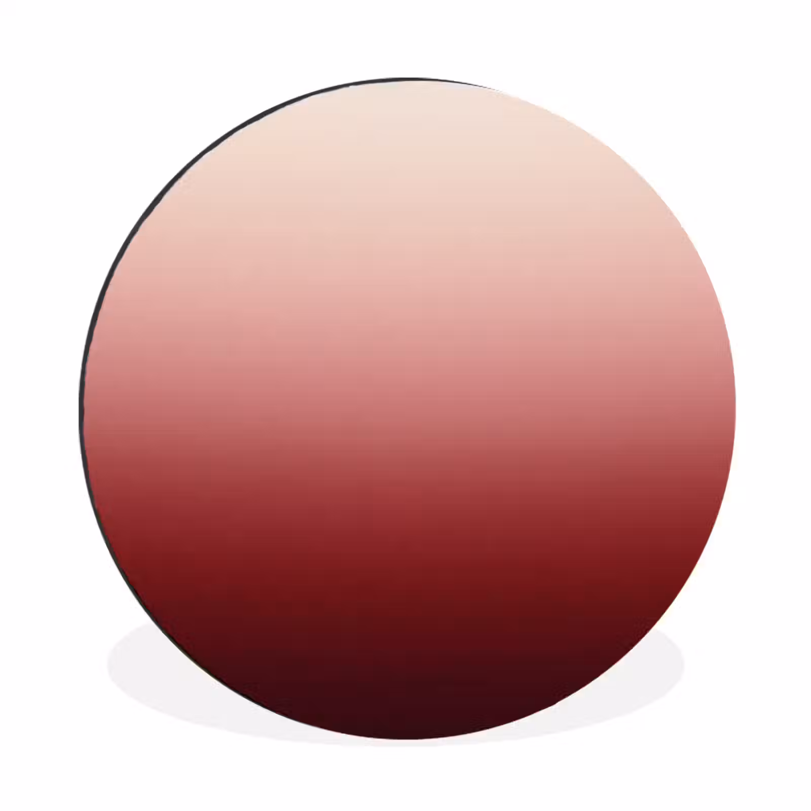 Alu-Dibond-Bild Rund - Farbverlauf – Rot – Rosa — 1