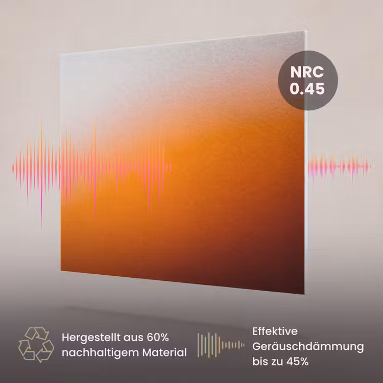 Akustikbild - Farbverlauf – Orange – Abstrakt — 3