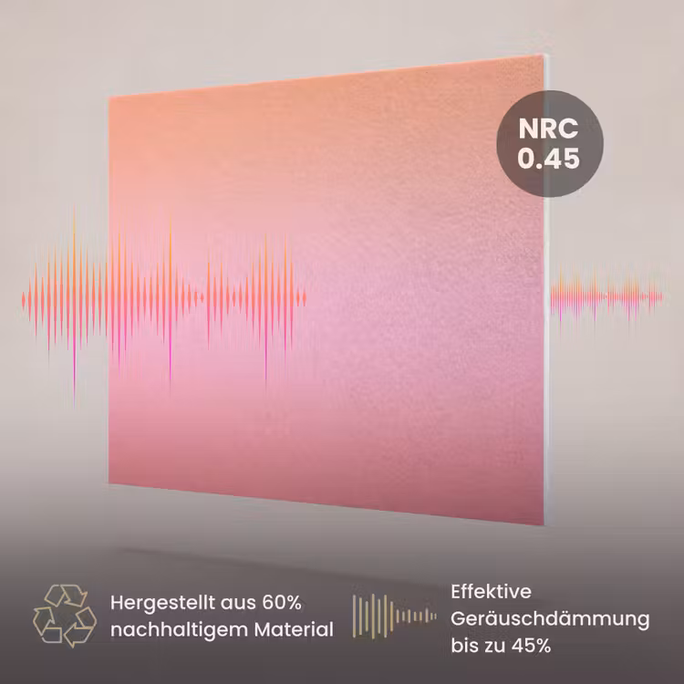 Akustikbild - Farbverlauf – Rosa – Orange — 3