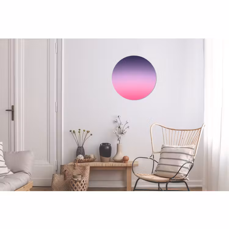 Alu-Dibond-Bild Rund - Farbe – Farbverlauf – Abstrakt — 2