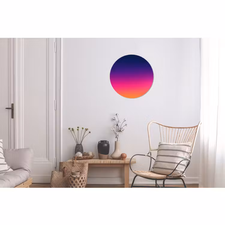Alu-Dibond-Bild Rund - Farbverlauf – Fließend – Abstrakt — 2