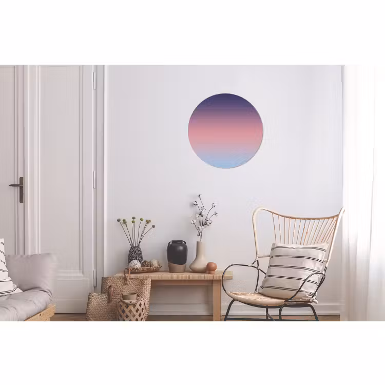 Alu-Dibond-Bild Rund - Farbverlauf – Lila – Rosa — 2