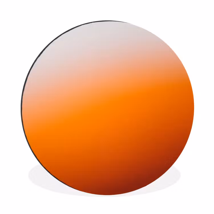 Alu-Dibond-Bild Rund - Farbverlauf – Orange – Abstrakt — 1
