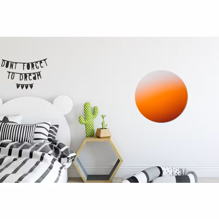 Alu-Dibond-Bild Rund - Farbverlauf – Orange – Abstrakt — 4