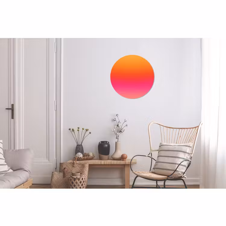 Alu-Dibond-Bild Rund - Farbverlauf – Orange – Rosa — 2