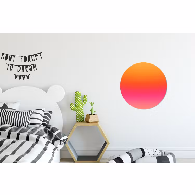 Alu-Dibond-Bild Rund - Farbverlauf – Orange – Rosa — 4