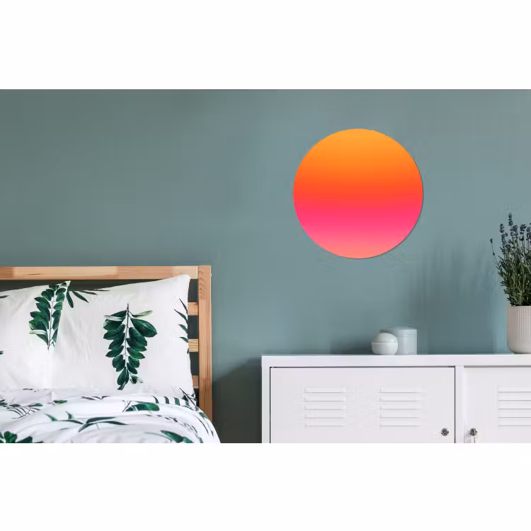 Alu-Dibond-Bild Rund - Farbverlauf – Orange – Rosa — 5