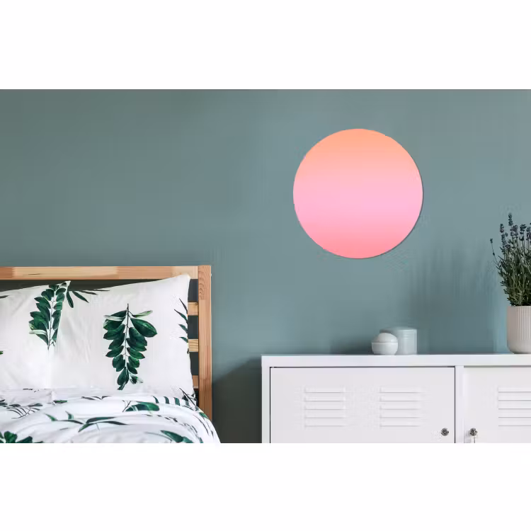 Alu-Dibond-Bild Rund - Farbverlauf – Rosa – Orange — 5