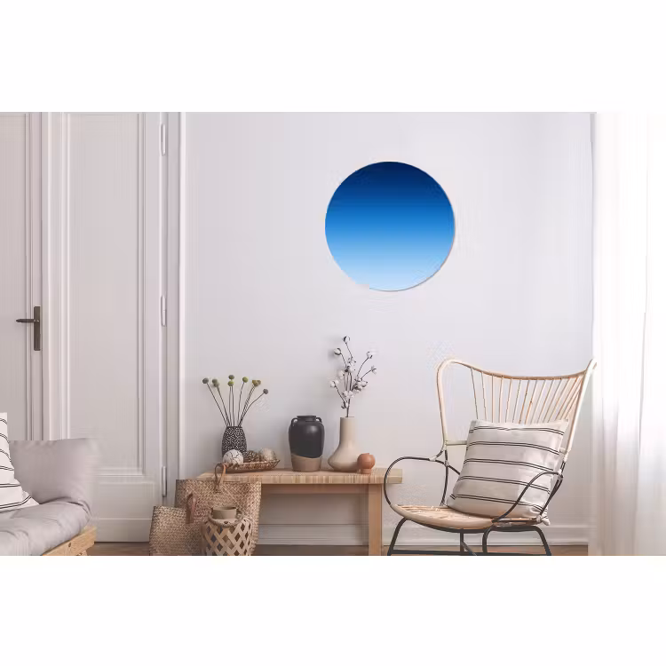 Alu-Dibond-Bild Rund - Himmel – Blau – Farbverlauf — 2