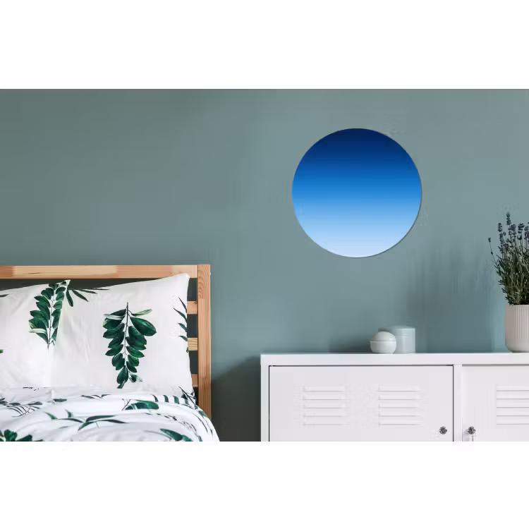Alu-Dibond-Bild Rund - Himmel – Blau – Farbverlauf — 5