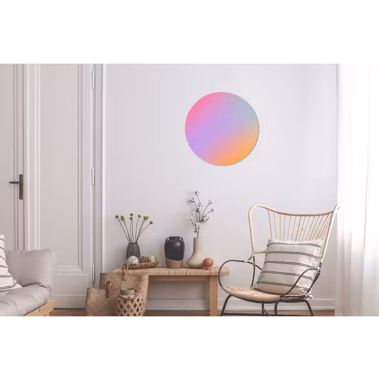 Alu-Dibond-Bild Rund - Zusammenfassung – Farbverlauf – Modern — 2