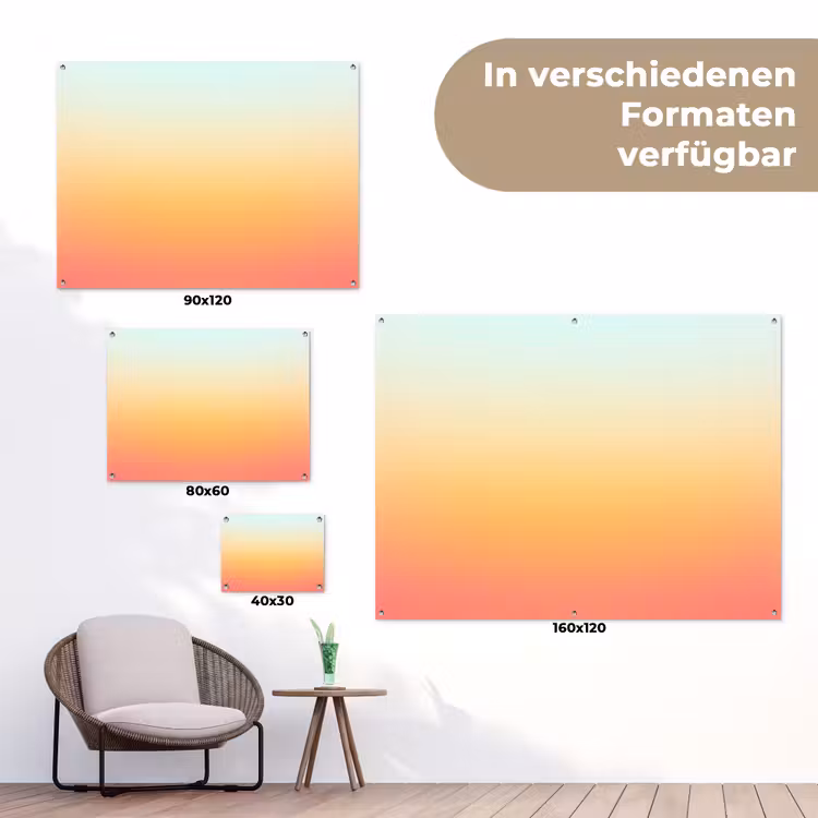 Gartenposter - Farbverlauf – Sanft – Farbe — 6