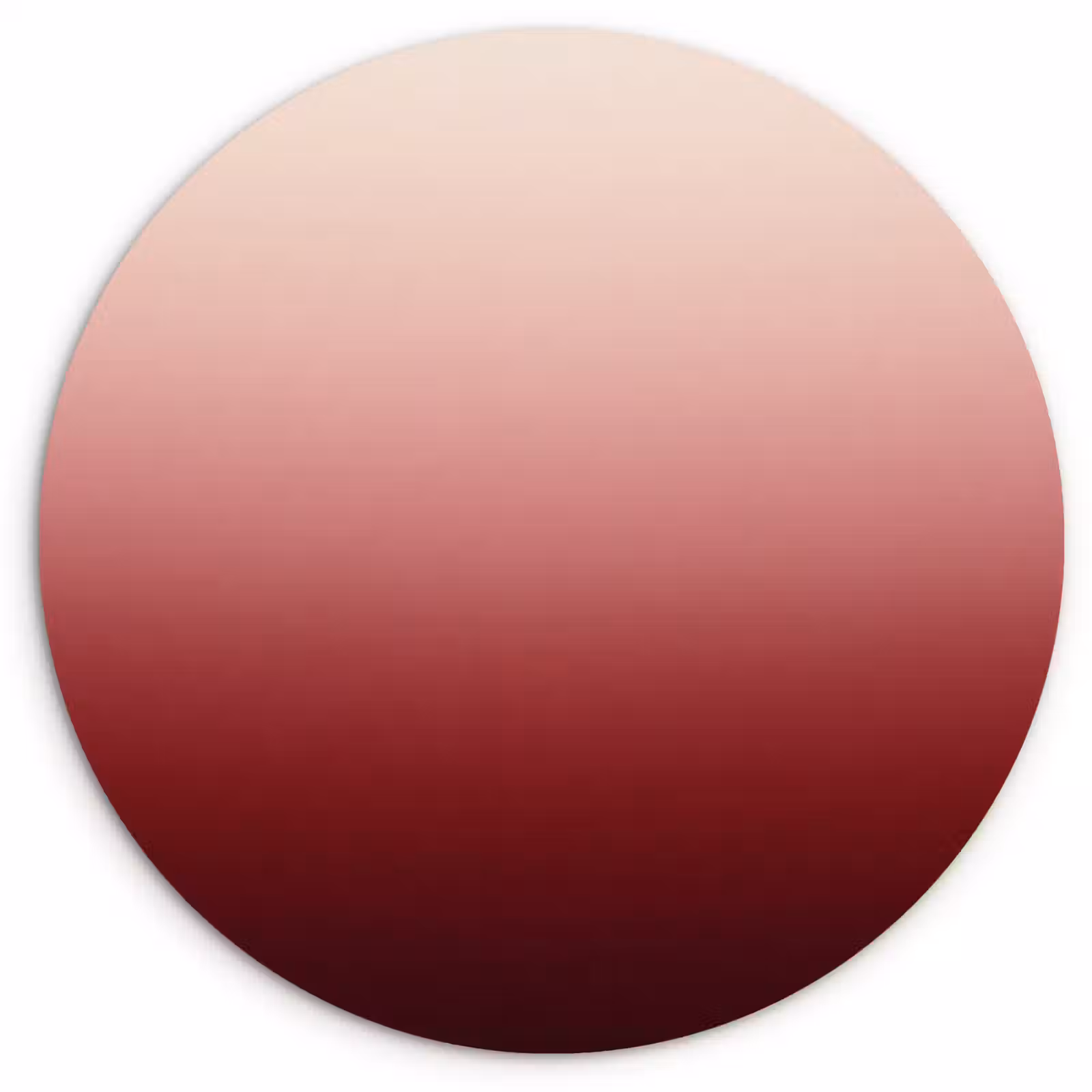 Glasbild Rund - Farbverlauf – Rot – Rosa — 1