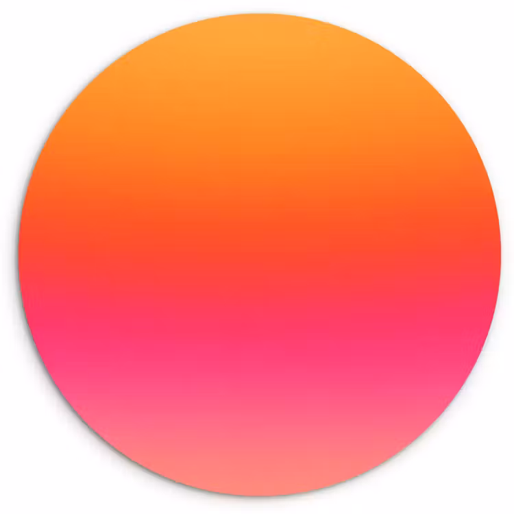 Glasbild Rund - Farbverlauf – Orange – Rosa — 1
