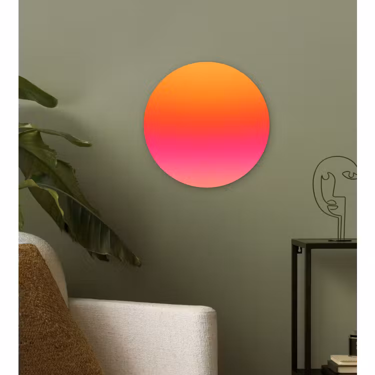 Glasbild Rund - Farbverlauf – Orange – Rosa — 3