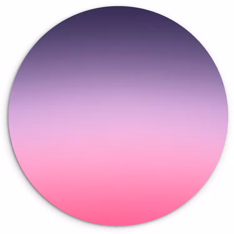 Glasbild Rund - Farbe – Farbverlauf – Abstrakt — 1