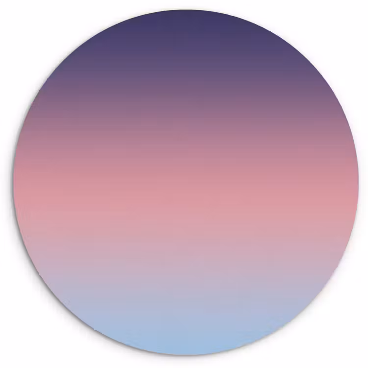 Glasbild Rund - Farbverlauf – Lila – Rosa — 1