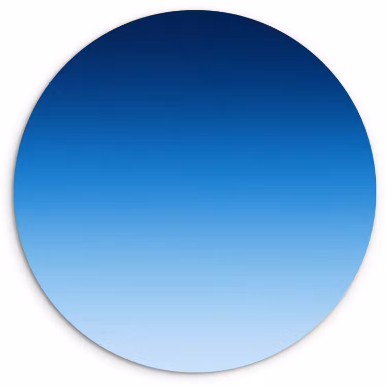 Glasbild Rund - Himmel – Blau – Farbverlauf — 1