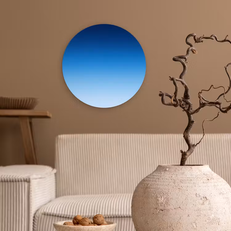 Glasbild Rund - Himmel – Blau – Farbverlauf — 2