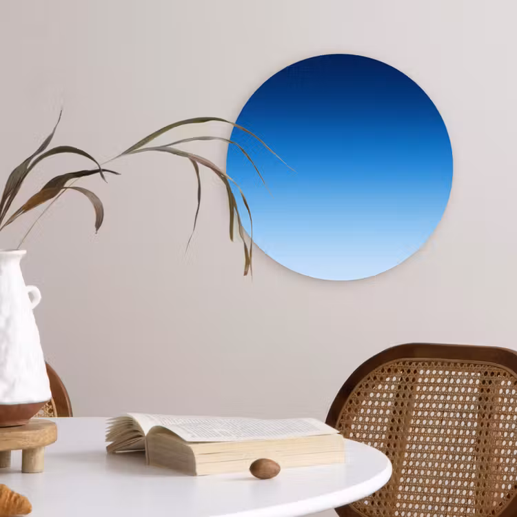 Glasbild Rund - Himmel – Blau – Farbverlauf — 4