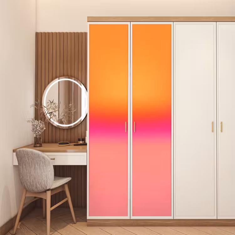 Türtapete - Farbverlauf – Orange – Rosa — 4