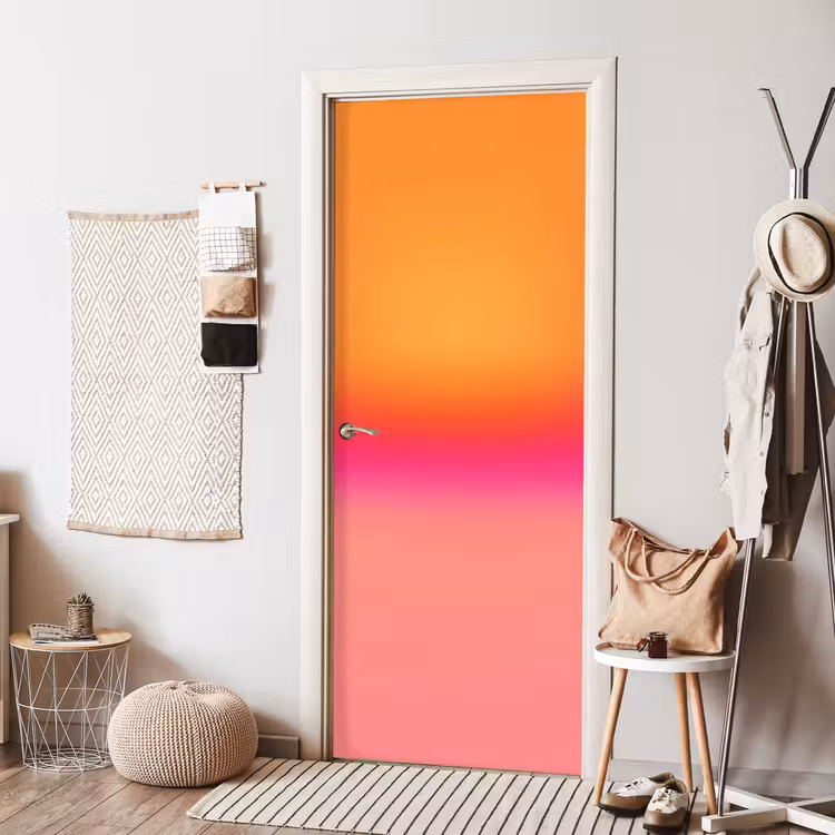 Türtapete - Farbverlauf – Orange – Rosa — 7
