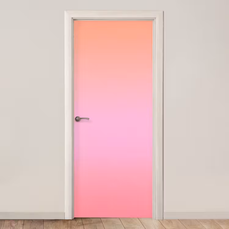 Türtapete - Farbverlauf – Rosa – Orange — 1