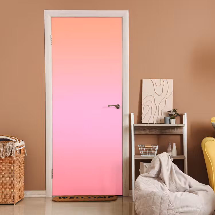 Türtapete - Farbverlauf – Rosa – Orange — 2