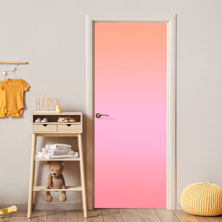 Türtapete - Farbverlauf – Rosa – Orange — 5