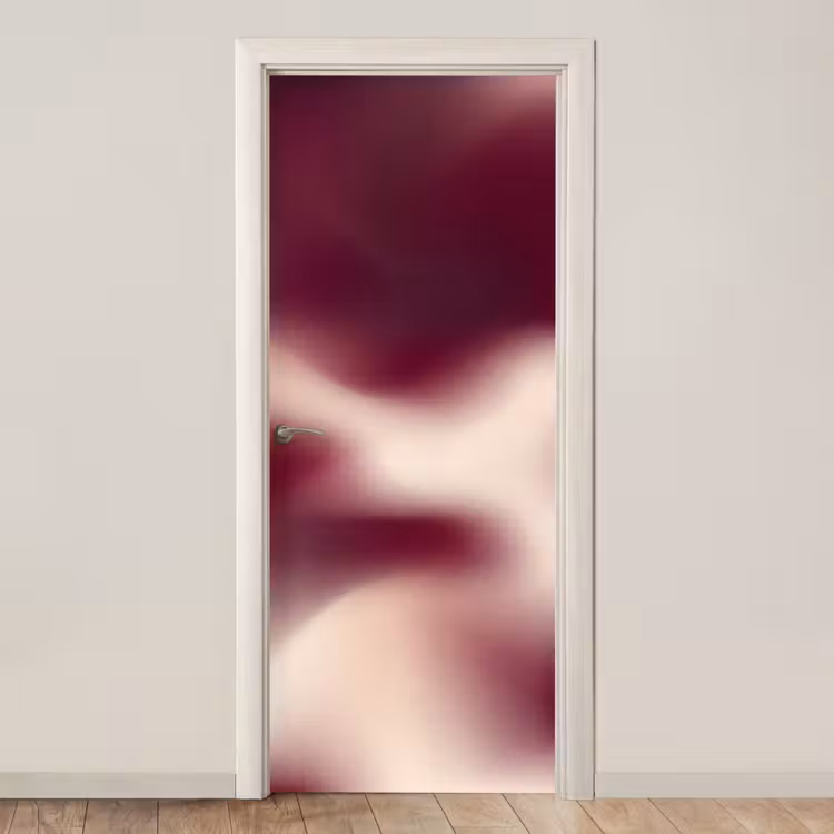 Türtapete - Farbverlauf – Rot – Beige — 1