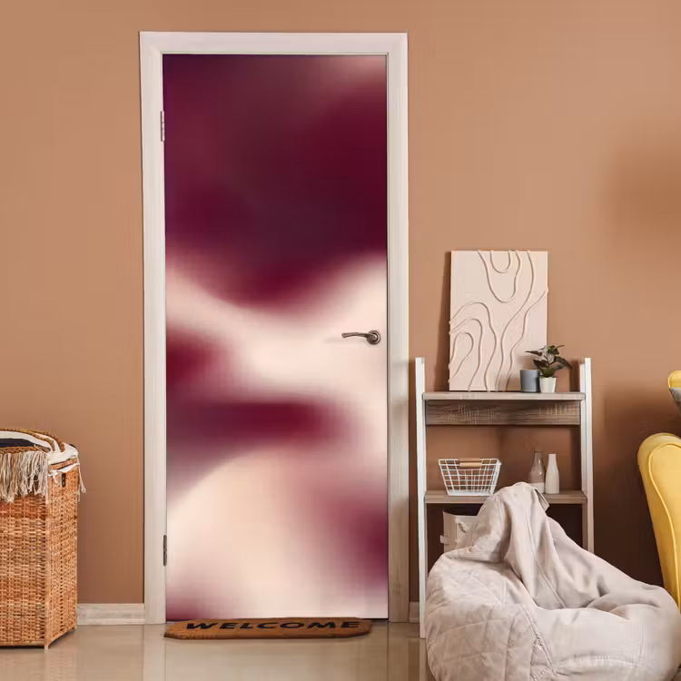 Türtapete - Farbverlauf – Rot – Beige — 2
