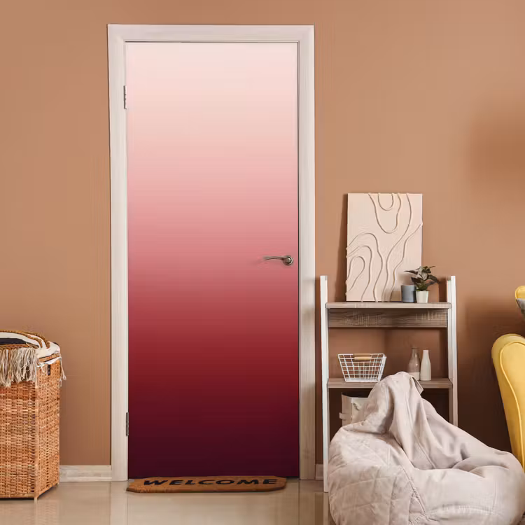 Türtapete - Farbverlauf – Rot – Rosa — 2