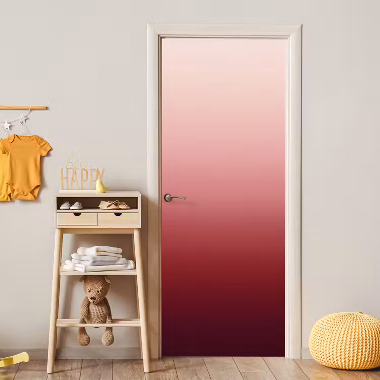 Türtapete - Farbverlauf – Rot – Rosa — 5